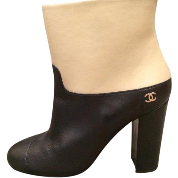 chanel two tone boots